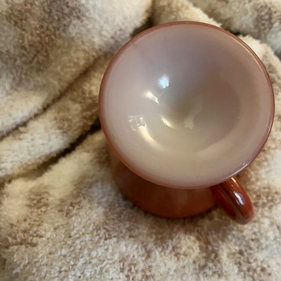 Vintage Hazel Atlas Orange Rust Sugar and Creamer - Picture 3 of 3